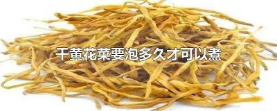 ​黄花菜要泡多久才能煮 干的黄花菜要泡多久